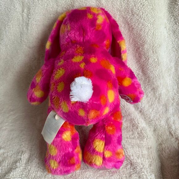 Build a Bear Workshop Hot Pink Polka Dot Pawlette Bunny 16” Plush Stuffed Animal - Picture 3 of 7